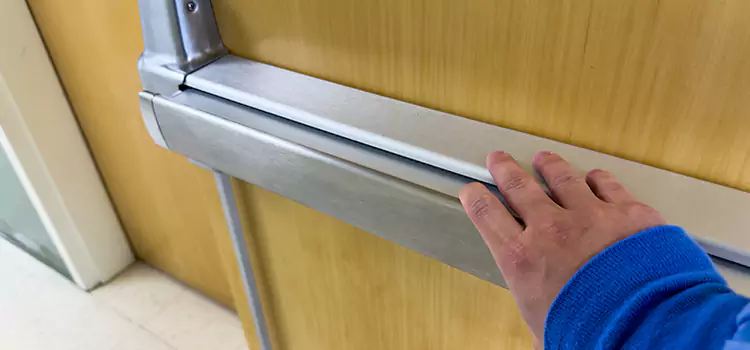 Installing a Push Bar on a Door Pine Bluff